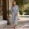 Hamam Bademantel Damen Santorini Blue