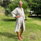 Hamam Bademantel Damen Elephant Beige