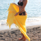 Hamam Strandtuch Flowerbomb Yellow