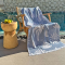 Hamamtuch Saunatuch Palm Beach Petrol - Beige