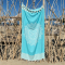 Hamamtuch Saunatuch Boho Peacock Blue