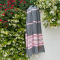 Hamamtuch Saunatuch Sea Me Black-Fuchsia