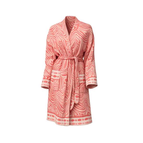 Hamam Bademantel Damen Coral Wave 