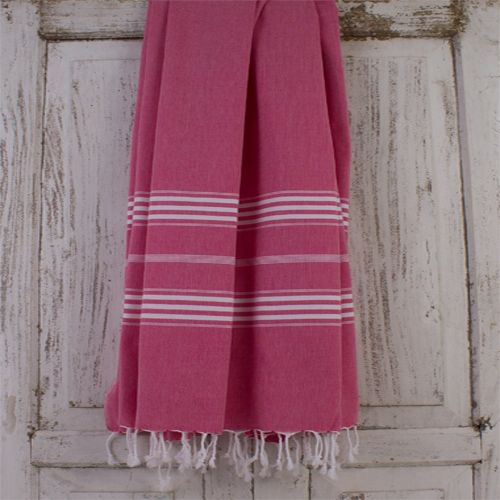 Hamamtuch Saunatuch Ottomania extra lang  Fuchsia