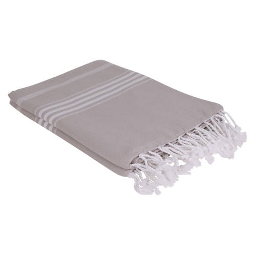 Hamamtuch Saunatuch Ottomania extra lang  Grau-beige