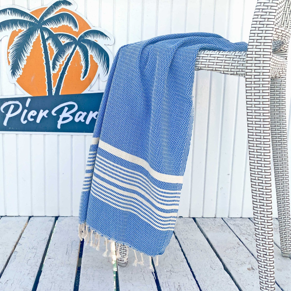 Hamamtuch Saunatuch Plaj Classic Blue