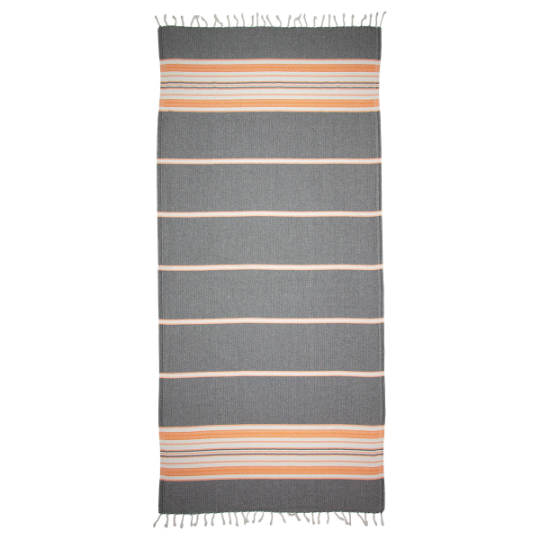 Hamamtuch Saunatuch Sea Me Black-Orange