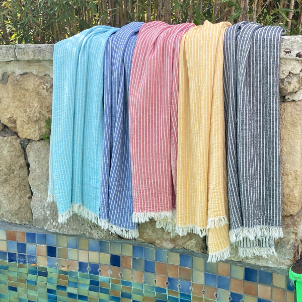 Hamamtuch Saunatuch Breton  Turquoise