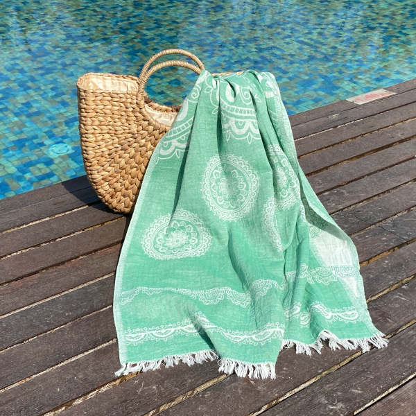 Hamamtuch Saunatuch Bohemia Green