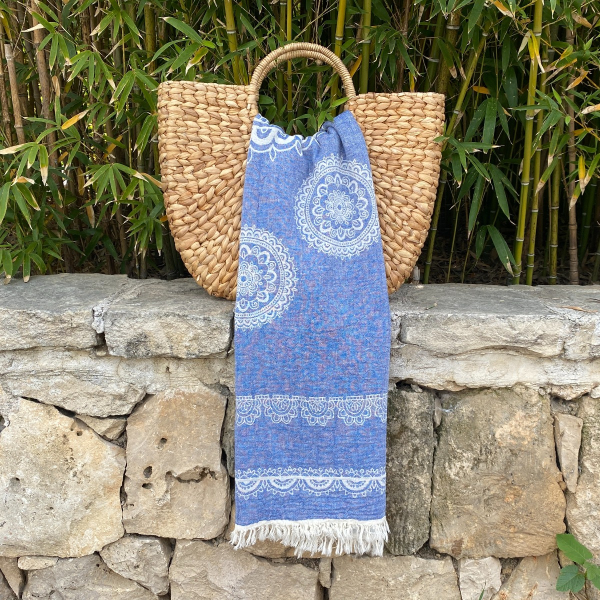 Hamamtuch Saunatuch Bohemia Blue
