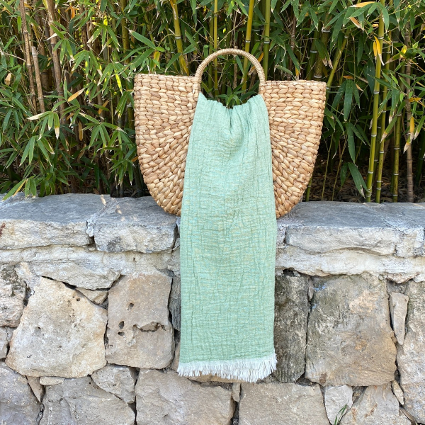 Hamamtuch Saunatuch Muslin  Pistache green