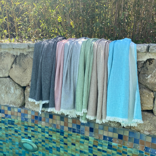 Hamamtuch Saunatuch Muslin  Grey
