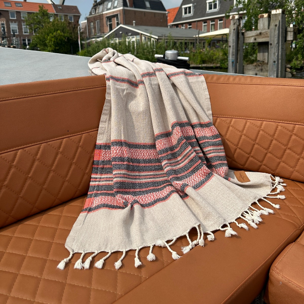 Hamamtuch Saunatuch Coconut  Beige - Orange