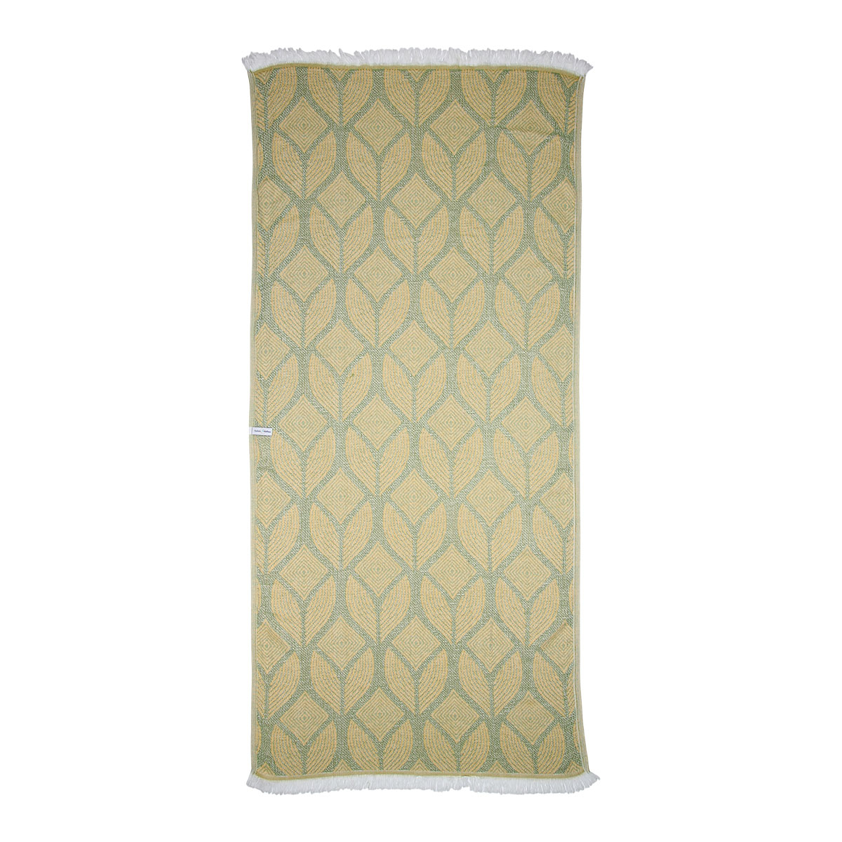 Hamamtuch Saunatuch Botanic Art Mustard-Green