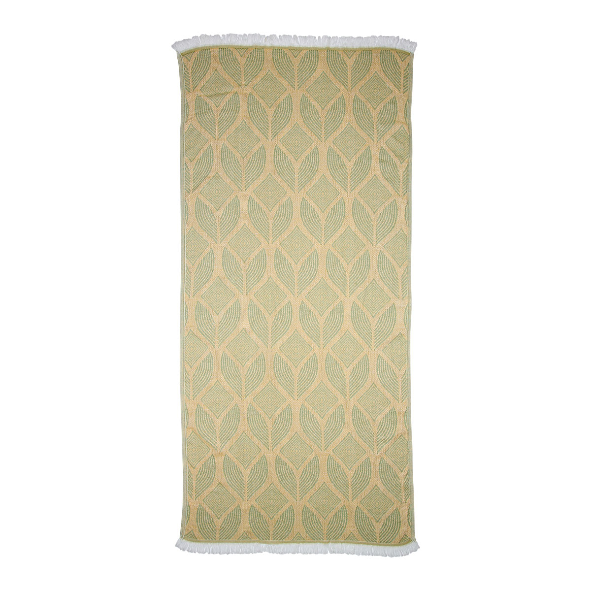 Hamamtuch Saunatuch Botanic Art Mustard-Green