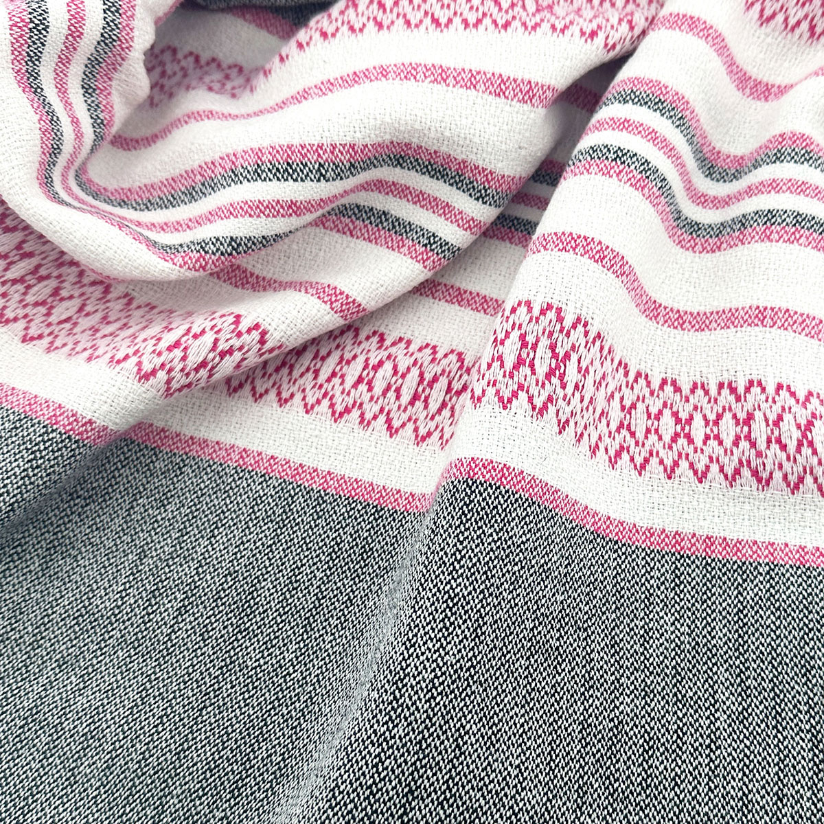 Hamamtuch Saunatuch Sea Me Black-Fuchsia