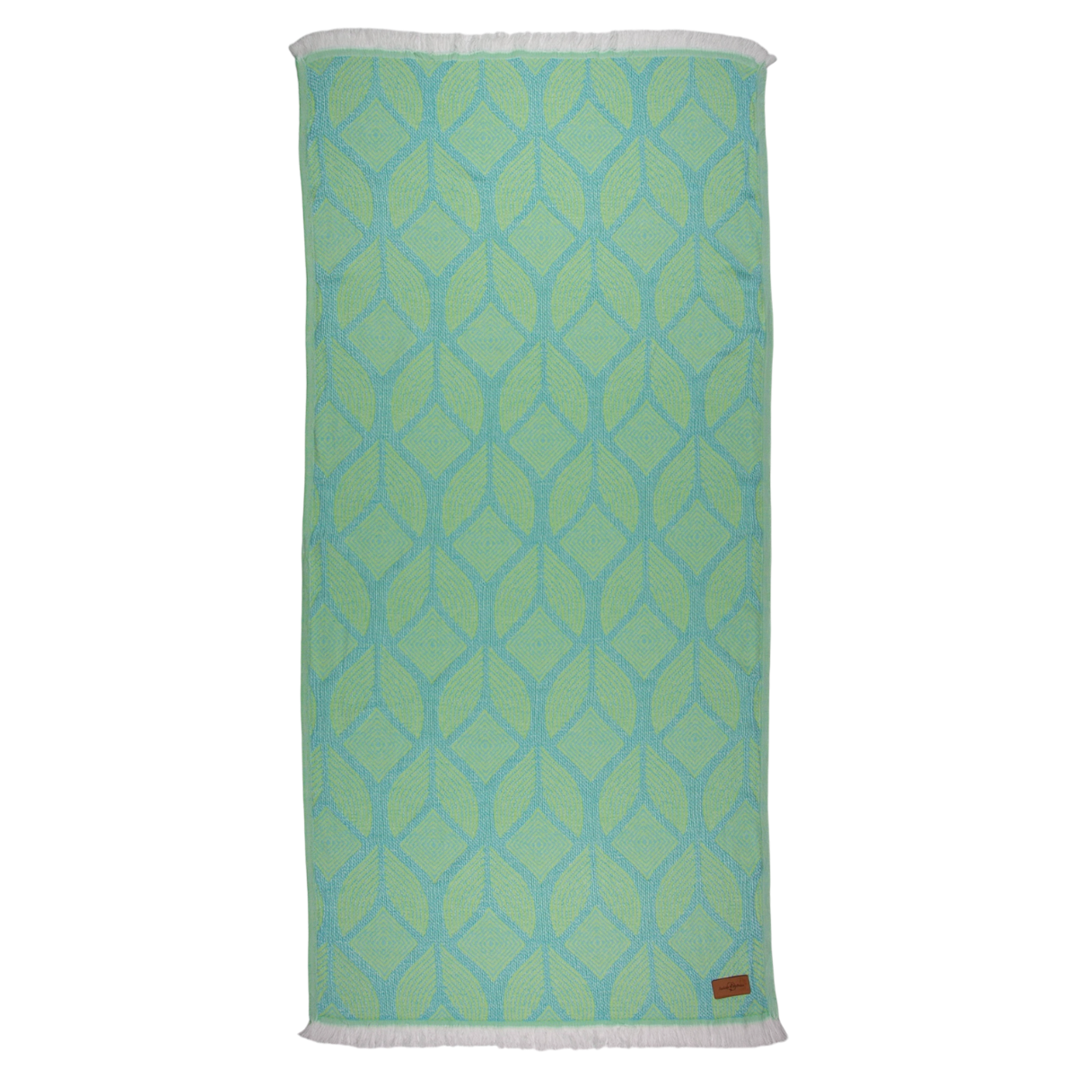 Hamamtuch Saunatuch Botanic Art Turquoise - Lemon