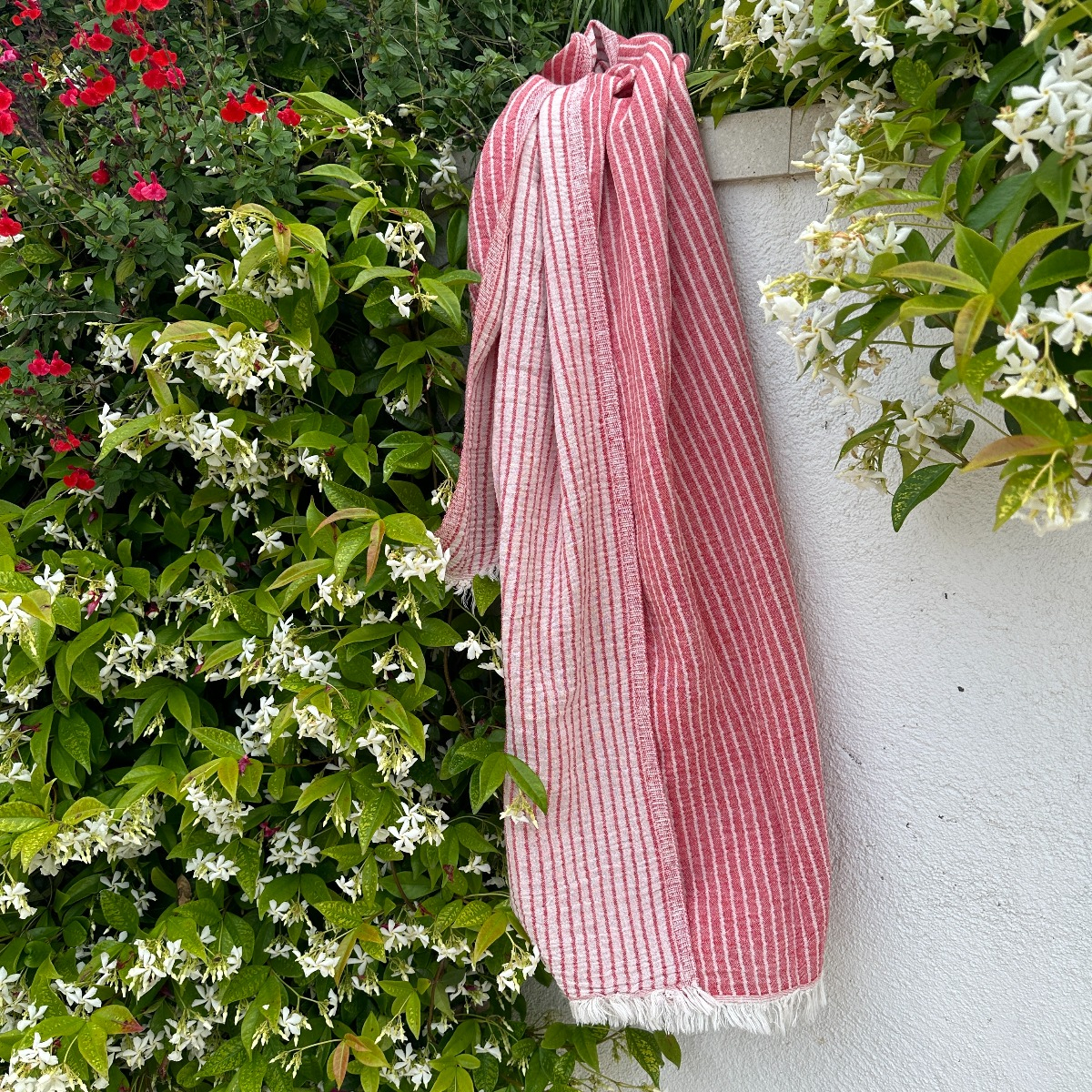 Hamamtuch Saunatuch Breton  Dark Red