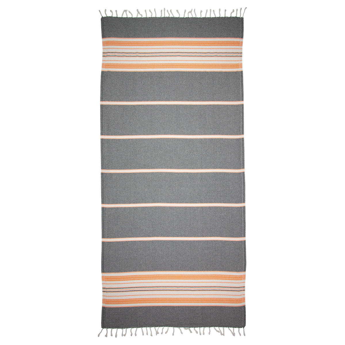 Hamamtuch Saunatuch Sea Me Black-Orange