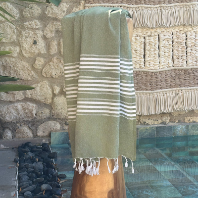 Hamamtuch Saunatuch Travel size 3 Olive Green