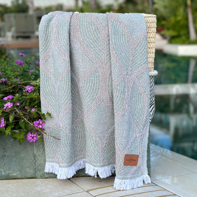 Hamamtuch Saunatuch
Botanic Art
Taupe-Green