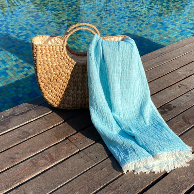Hamamtuch Saunatuch Muslin  Turquoise