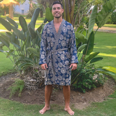 Bademantel Kimono
Balyy batik
Aztec Blue
