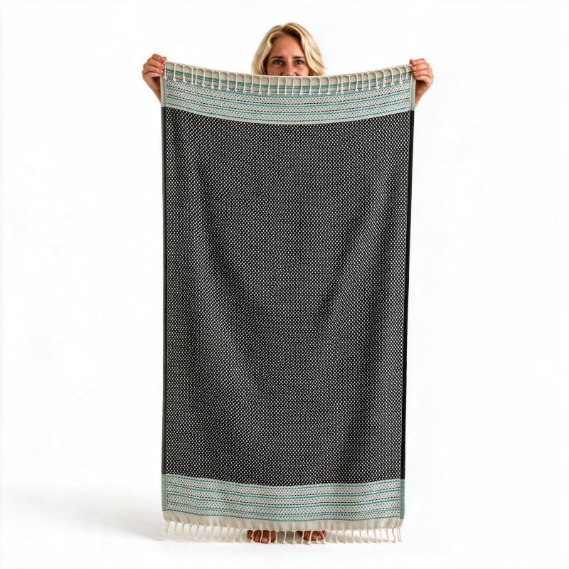 Hamamtuch Saunatuch Breeze Black