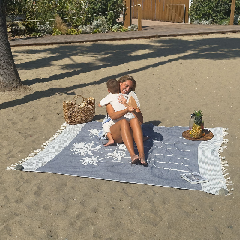 Großes Hamamtuch
Six Palms
Navy Blue