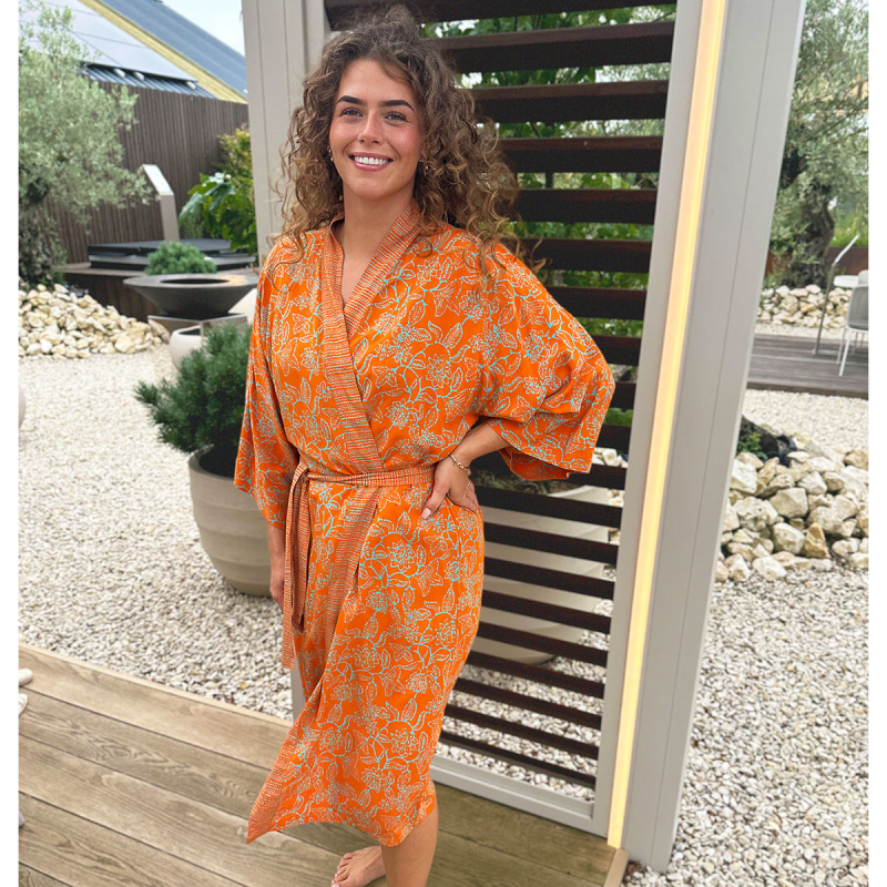 Bademantel Kimono Damen lang
Balyy batik
 Day of Sunshine
